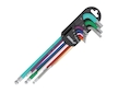DEDRA 06F215 Imbusové klíče s kuličkou extra dlouhé barevné, 1,5 – 10 mm, sada 9 ks, S2