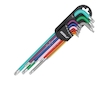 DEDRA 06F225 Klíče Torx extra dlouhé barevné T10 - T50, sada 9 ks, S2