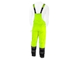 DEDRA BH80SO1-XXXL Reflexní zateplené kalhoty s laclem vel. XXXL, žluté