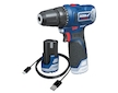 Sada 12V DED7330 vrtačka+DED7300 USB/C+DED7320 2,0Ah