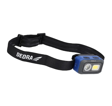 Čelová svítilna 500lm, detektor pohybu, baterie 1000mAh/3xAAA