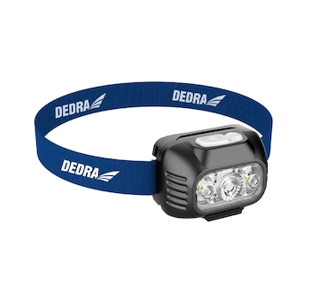 Čelová svítilna 650lm, bílé světlo, červené světlo, baterie 1800mAh