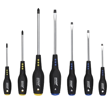 DEDRA 0602 Sada šroubováků CrV, rukojeť gumová, 7 ks