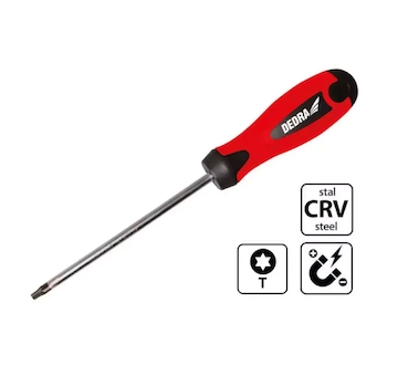 DEDRA 06A034 Šroubovák Torx T10 x 80 mm, CrV