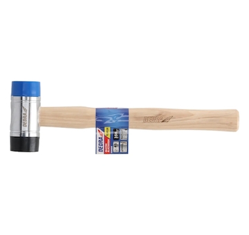 DEDRA 13M303 Klempířské kladívko 45 mm, hlava PU / nylon, hikorová rukojeť