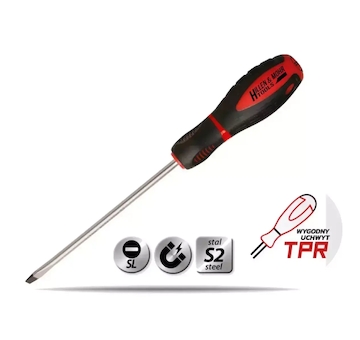 DEDRA 17W006 Šroubovák plochý 6 x 150 mm, ocelS2, rukojeť ze tří materiálů