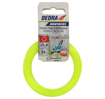 DEDRA 80Z16151 Řezná struna kulatá 1,6mm x 15m