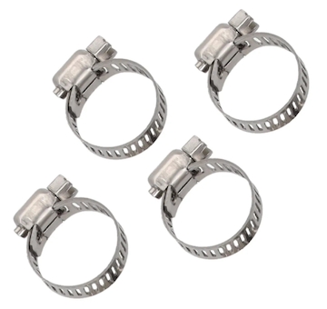 DEDRA A535409 4 ks stahovací svorky 11 - 19 mm nerezové, regulovatelné