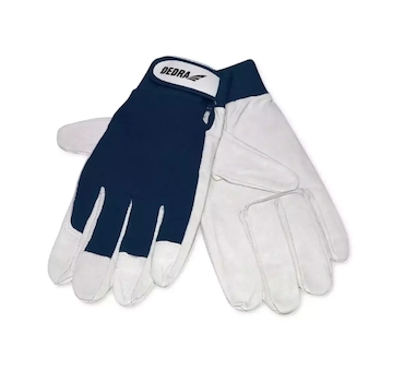 DEDRA BH1013R09 Ochranné rukavice, kozí kůže, vel. 9, tmavomodré