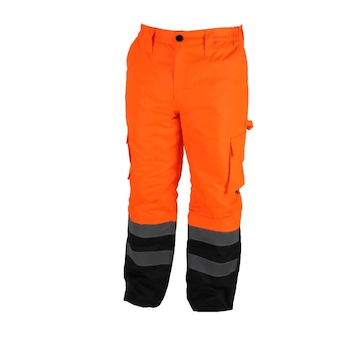 DEDRA BH80SP2-XXL Reflexní zateplené kalhoty vel. XXL, oranžové