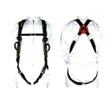 DEDRA BHSZ10 Bezpečnostní popruhy s  2bodovým kotvením + bezpečnostní lanko