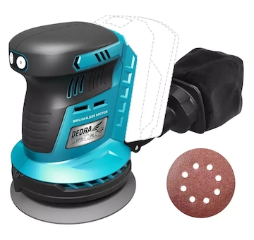 DEDRA DED7062 Akumulátorová excentrická bruska 18V, 125mm, bezkartáčová