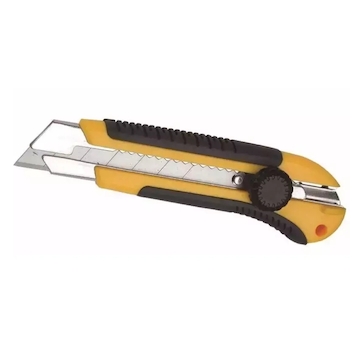 DEDRA M9011 Nůž 25 mm rukojeť ABS + guma, vodič břitu kovový