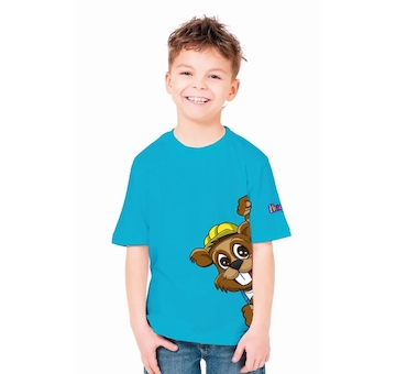 Dětské tričko DEDRUŚ tyrkysové, vel. 8/134cm, 100% bavlna