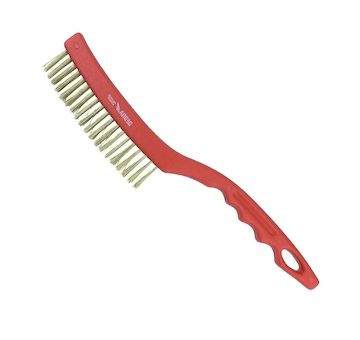 Drátěný kartáč 3řadý, mosaz, 340 mm, rukojeť plast