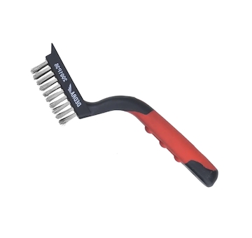 Drátěný kartáč 5řadý, nerezový, 180 mm, dvoumateriálová rukojeť