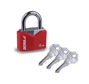 Litinový visací zámek kosočtverec s krytem 50 mm