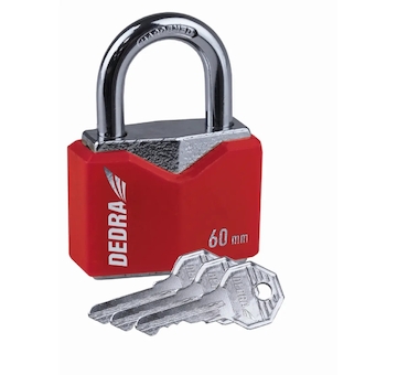 Litinový visací zámek kosočtverec s krytem 60mm