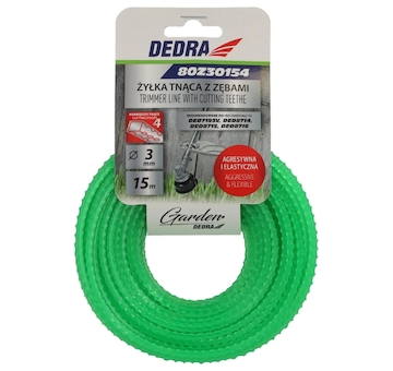 Ozubený monofil 3,0 mmx15 m, 4 břity