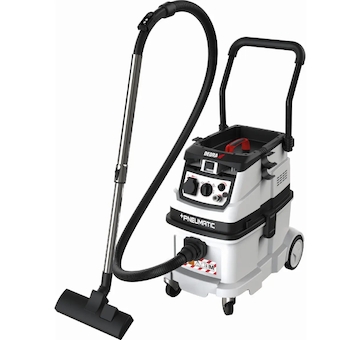 Průmyslový vysavač s funkcí automatického čištění filtru, třída M, pneumatické připojení