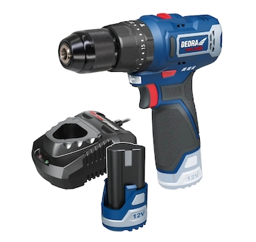 Sada 12V DED7331 vrtačka-šroubovák+DED7302 nabíječka+DED7320 2,0Ah  