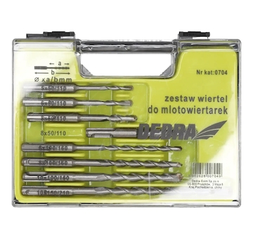 Sada 8 vrtáků pro vrtací kladiva