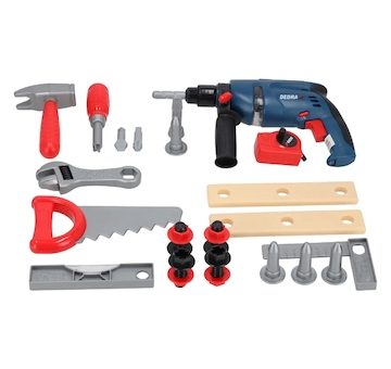 Sada hraček v krabici s vrtačkou