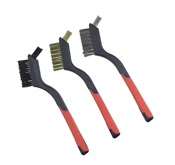 Sada kartáčů 3 ks, 3řadé, 180 mm, dvoumateriálová rukojeť