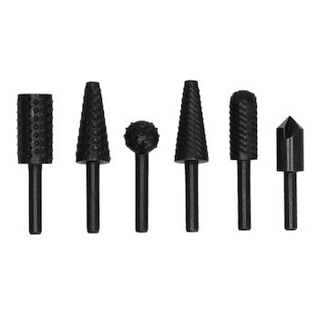 Stopkové frézy na kov a dřevo 6dílná sada, stopka 6 mm