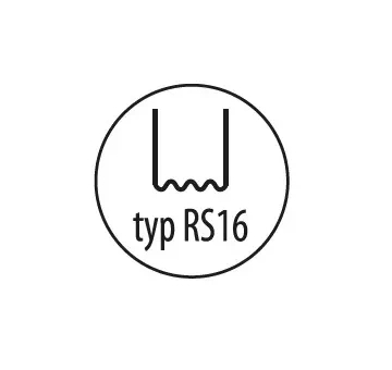 Svorky na plast typ RS16, 0.6mm, malá vlna, 100 ks