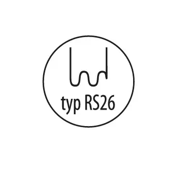 Svorky na plast typ RS26, 0.6mm, velká vlna, 100 ks