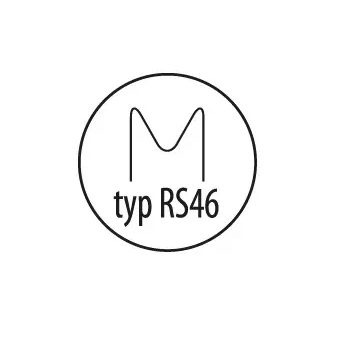 Svorky na plast typ RS46, 0.6mm, M do vnějších rohů, 100 ks