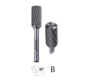 Válcová stopková fréza  se zuby B 12x25mm, stopka 6mm