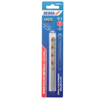 Vrták na kov 1 ks, HSS, DIN338, 9,0x152mm