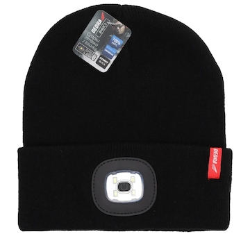 Zimní čepice se svítilnou, černá barva, univerzální velikost