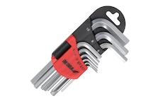 DEDRA 06F200 Imbusové klíče krátké, 1,5 – 10 mm, sada 9 ks, CRV