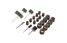 DEDRA 08T609 Lamelové kotouče a brusné pásy, sada 24 ks