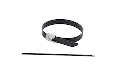 DEDRA 11NC4201 Stahovací upínací pásek z nerezové oceli 304 pokrytý polyesterovou pryskyřicí 4,6 * 200, 20 ks