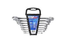 DEDRA 1703K POP Klíč očkovo plochý CrV, sada 8 ks  8 - 22 POP zdrsněná rukojeť