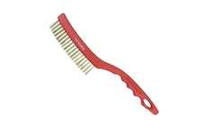 Drátěný kartáč 3řadý, mosaz, 340 mm, rukojeť plast