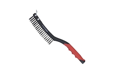 Drátěný kartáč 3řadý + škrabka, ocelový, 340 mm, dvoumateriálová rukojeť