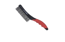 Drátěný kartáč 4řadý, nerezový, 260 mm, dvoumateriálová rukojeť