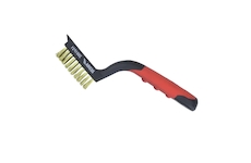 Drátěný kartáč 5řadý (2001P21)/ 4řadý (2001P22), mosaz, 180 mm(2001P21) / 260 mm (2001P22), dvoumateriálová rukojeť