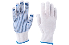 EXTOL CRAFT 99708 rukavice bavlněné s PVC terčíky na dlani, velikost 10