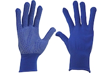 EXTOL CRAFT 99715 rukavice z polyesteru s PVC terčíky na dlani, velikost 10