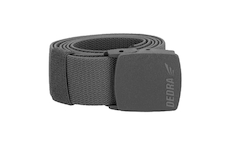 Pásek na kalhoty 120cm, elastický, přezka - bez kovu, šedý 