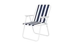 Skládací kempingová, plážová židle 52x58x72 cm bílá a modrá 
